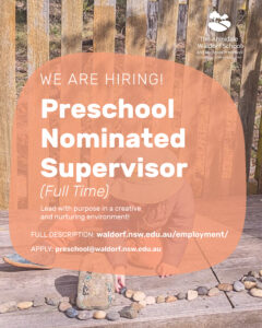 Preschool nominated supervisor- now hiring!