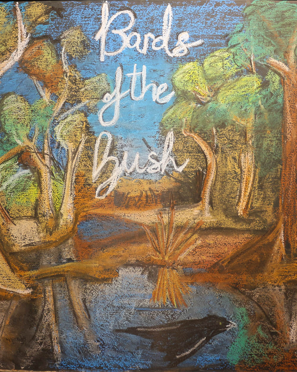 Main Lesson Chalkboard "Bards of the Bush" Australian Poetry English Lesson
