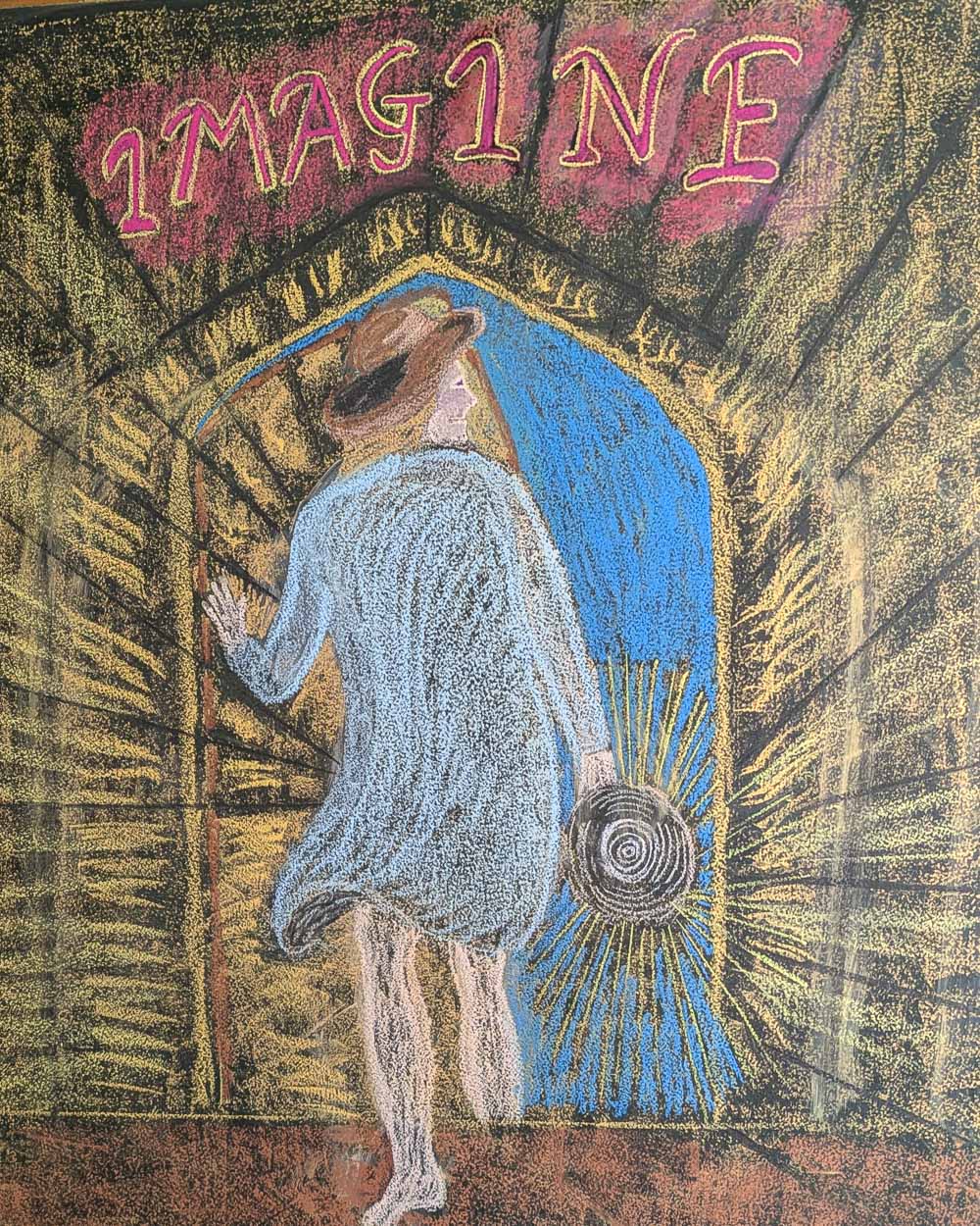 Main Lesson Chalkboard "Imagine" Creative Writing English Lesson